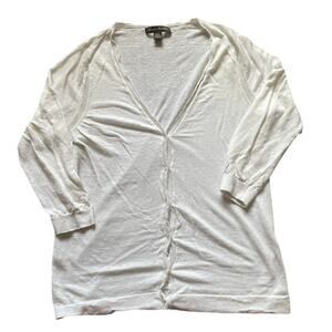 Tommy Bahama Women's/Teen White Cotton Summer Cardigan Size Large Sustainable